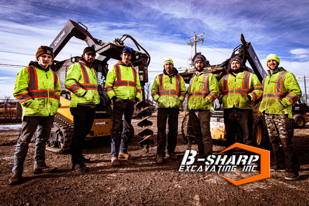 B-Sharp Excavating team on site